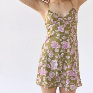 Kiss the Sky Pink and Green Floral Dress